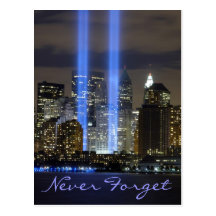 9 11 nunca olvidan, recuerdan siempre tarjeta postal