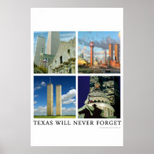 9/11" Tejas nunca olvidará" el poster
