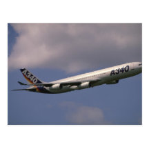 A-340 Airbus, avión de pasajeros europeo Postal