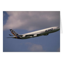 A-340 Airbus, avión de pasajeros europeo Felicitación