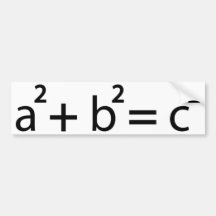 a + b = c pegatina de parachoque