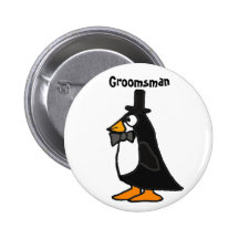 A.C. botón del padrino de boda del pingüino