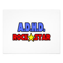 A.D.H.D. Estrella del rock Invitaciones Personales