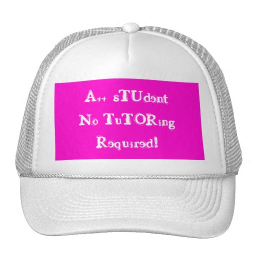 A++ Estudiante ningún rosa y blanco requeridos cur Gorras