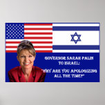 A la cita de ISRAEL - de Sarah Palin Poster