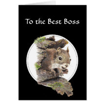 A mejor Boss, del manojo de nueces - ardilla Tarjetón