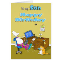 a mi feliz cumpleaños del hijo felicitacion 