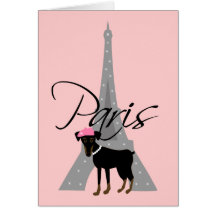 À pequeno París del Le chien Tarjetón