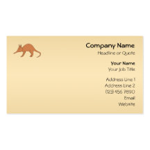 Aardvark lindo de Brown Plantillas De Tarjeta De Negocio