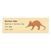 Aardvark lindo de Brown Plantillas De Tarjetas Personales