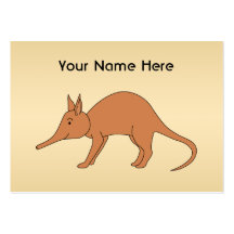 Aardvark lindo de Brown Tarjetas De Visita