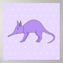 Aardvark púrpura impresiones