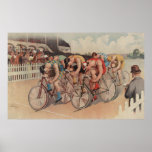Abajo a la línea - fan de deportes de ciclo del vi impresiones