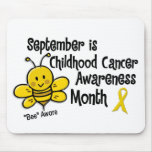Abeja 1,3 del mes de la conciencia del cáncer de l tapete de ratón