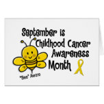 Abeja 1,3 del mes de la conciencia del cáncer de l tarjeta