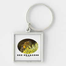 Abeja audaz (abeja en la flor amarilla) llaveros personalizados