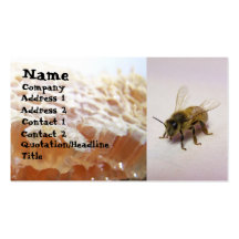 Abeja de la miel tarjetas de visita