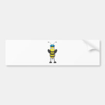 Abeja de la policía pegatina de parachoque