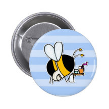 abeja de trabajador - camarera pins