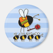 abeja de trabajador - guardia de travesía imán de frigorifico