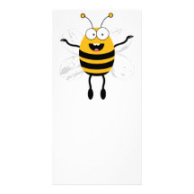 Abeja del dibujo animado tarjetas con fotos personalizadas