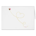 "Abeja del insecto del amor" tarjetas