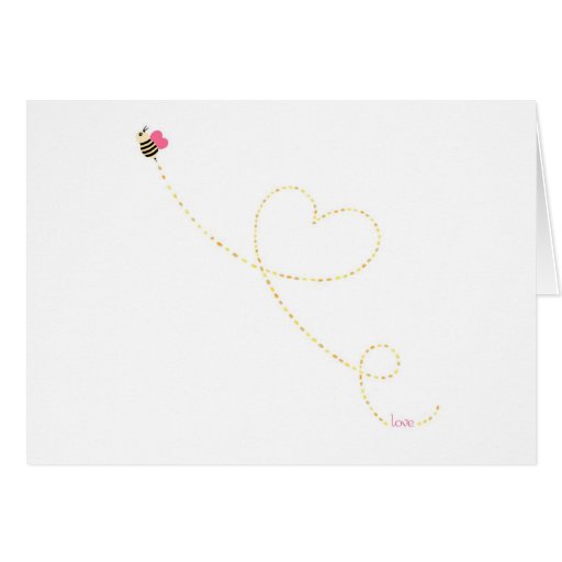 "Abeja del insecto del amor" Felicitación