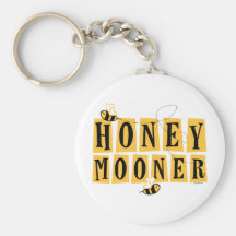 Abeja del recién casado llavero personalizado