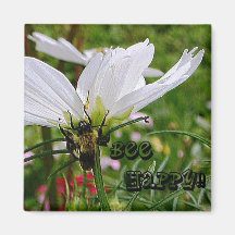 Abeja en el cosmos imán de frigorífico
