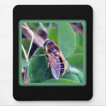 Abeja en el trébol Mousepad Tapetes De Ratón