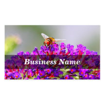 Abeja en una mariposa Bush Tarjetas De Negocios