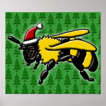 Abeja feliz, impresión poster