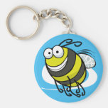 Abeja feliz llavero personalizado