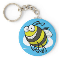 Abeja feliz llaveros