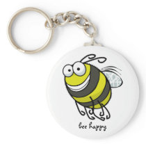 Abeja feliz llaveros