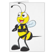 Abeja feliz que aplaude felicitación
