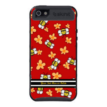 Abeja floral linda feliz - personalizar iPhone 5 funda