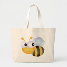 Abeja linda bolsa lienzo
