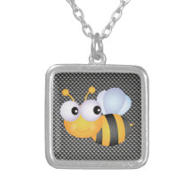 Abeja linda; Liso Colgante Personalizado