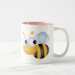 Abeja linda; Rosa Tazas De Café