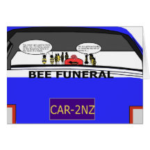 Abeja Notecard fúnebre (espacio en blanco dentro) Tarjeta