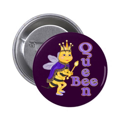 Abeja reina divertida pins