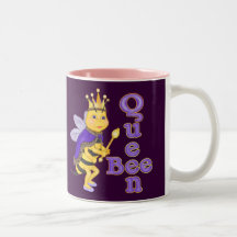Abeja reina divertida taza