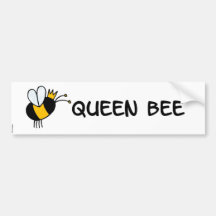 abeja reina etiqueta de parachoque