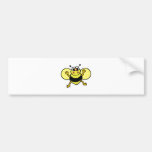 abeja tonta etiqueta de parachoque