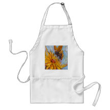Abeja y flor delantales