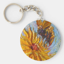 Abeja y flor llavero personalizado