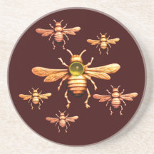 ABEJAS DE LA MIEL DEL ORO, APICULTOR POSAVASO PARA BEBIDA