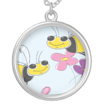 Abejas de la miel y flores de la primavera colgante personalizado