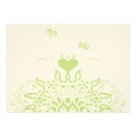 Abejas verdes y corazones que casan respuesta invitacion personalizada